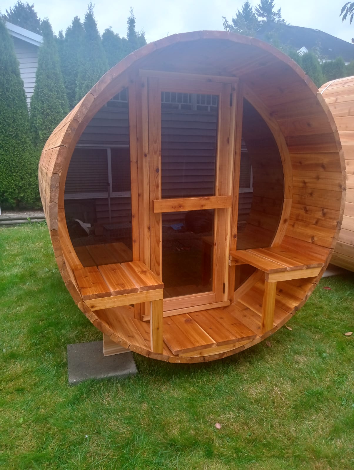Froggy View - Sauna Barrel - 8 ft - Image 2